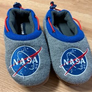 Lands' End Kids Slippers with NASA Logo